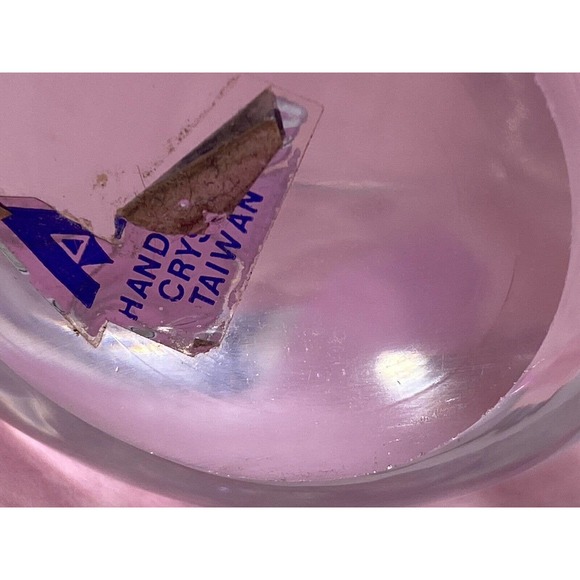 Hand Blown Crystal 10"Tx2"W Swan Paper Weight Crystal Clear MCM - Picture 8 of 9